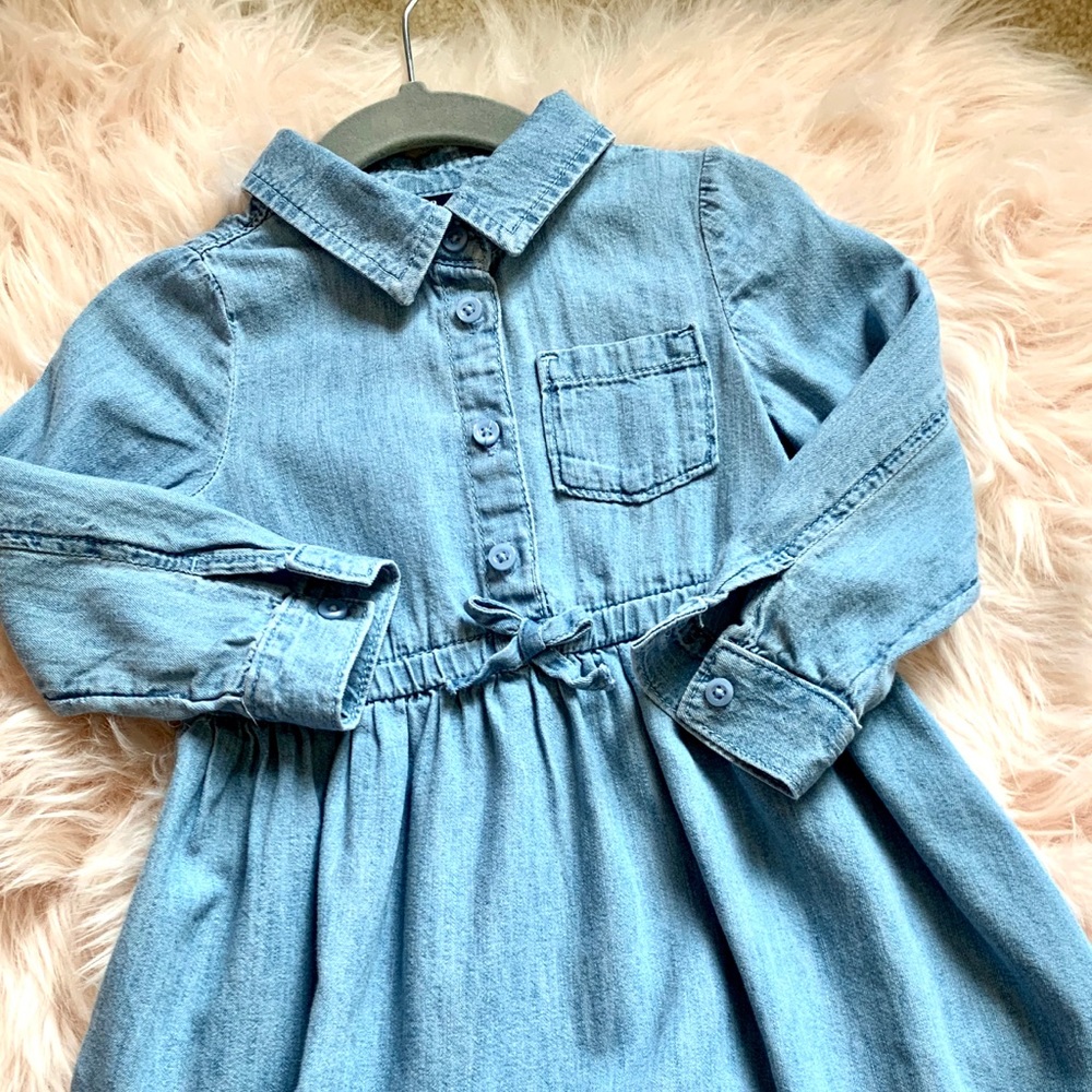 NWOT GAP Toddler Girl Denim Dress, Size 2T